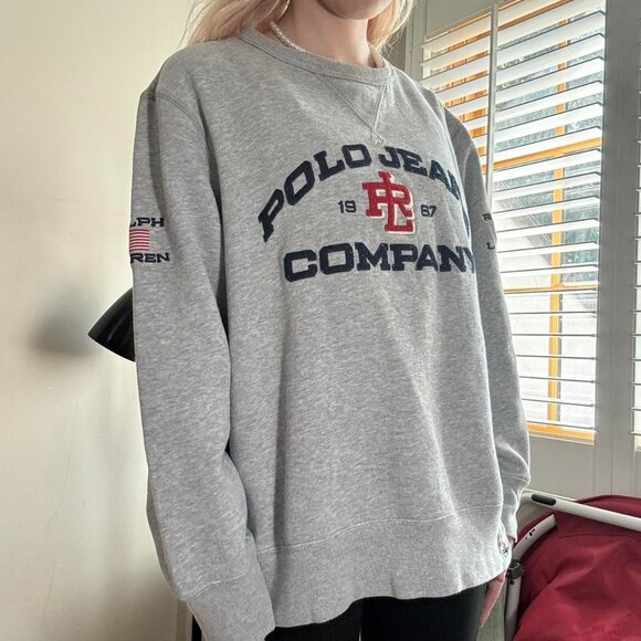 Vintage Ralph Lauren Polo Jeans Co. Sweatshirt – Grey (M) - Picture 2 of 7